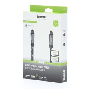 Оптичен аудио кабел HAMA 205140, ODT plug (Toslink), Метални накрайници, 3 м, Черен - Image 2