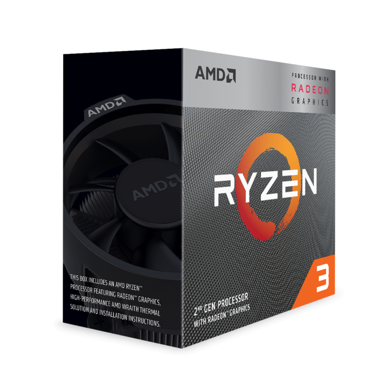 Процесор AMD RYZEN 3 3200G, 4-Core, 3.6 GHz, 6MB, 65W, AM4, BOX