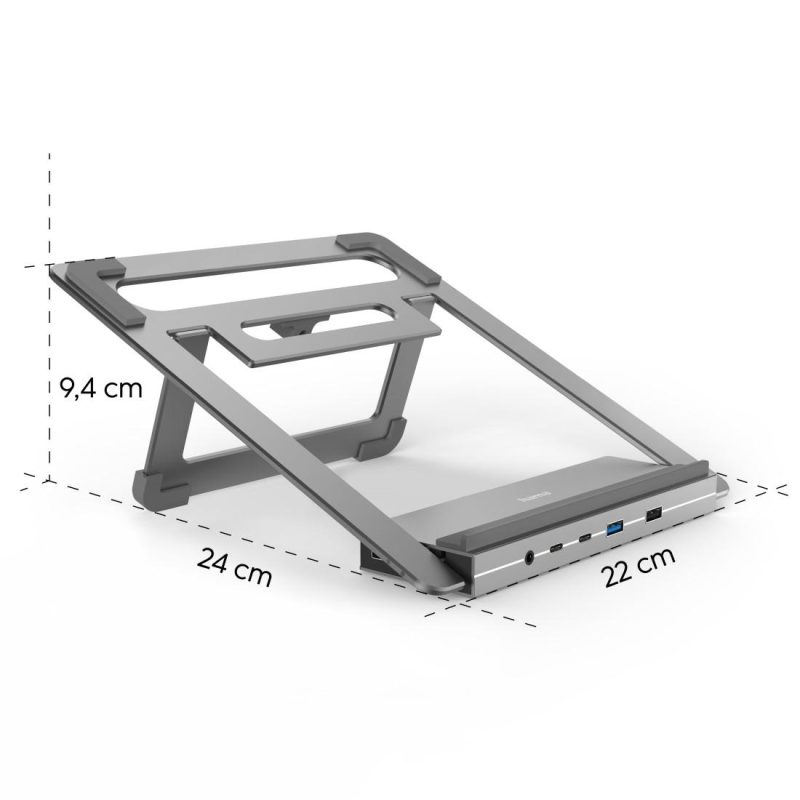 Докинг станция Hama "Connect2Office Stand" USB-C, Стойка за лаптоп, 12 порта - Image 5