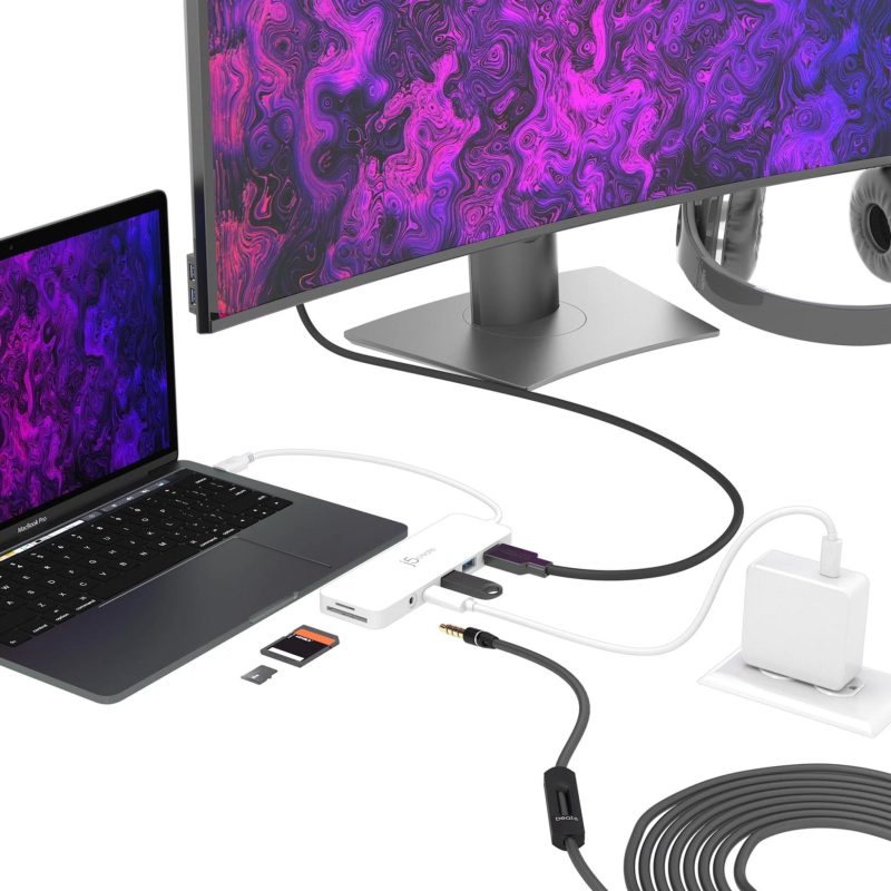 6-портов хъб j5create Mini Dock JCD373, USB, HDMI, SD, 3.5 mm jack - Image 4