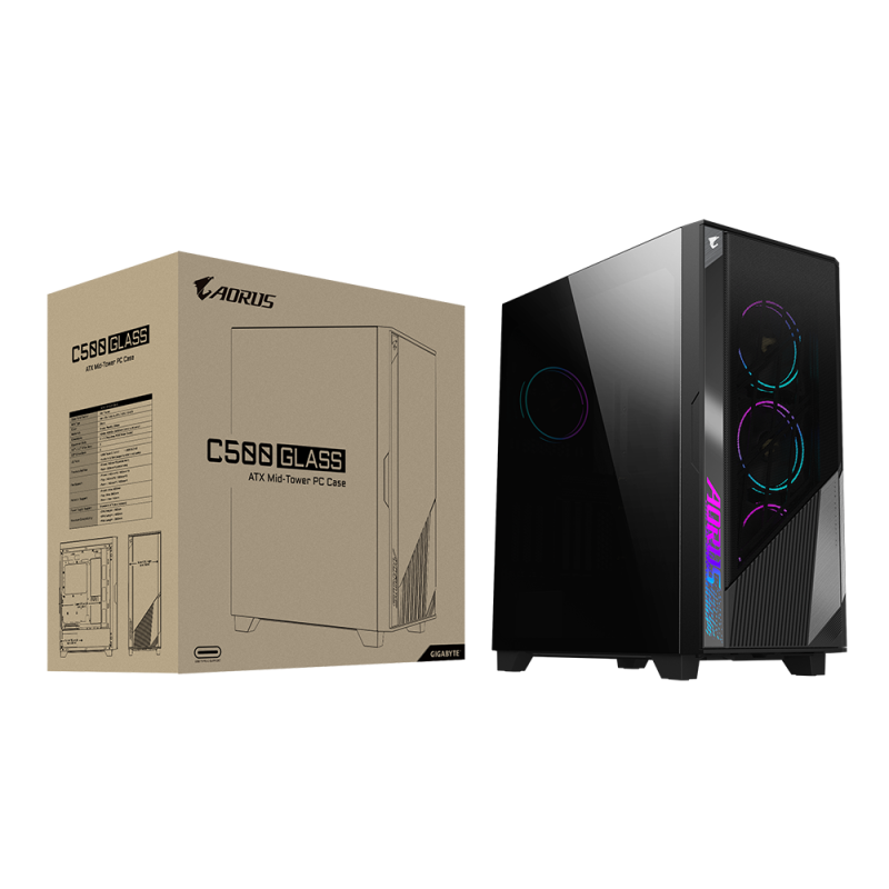 Кутия Gigabyte AORUS AC500 ST, Tempered Glass, RGB Fusion 2.0, Mid Tower - Image 11