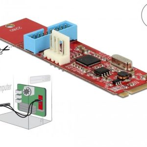 Адаптер Delock, M.2 Key B+M мъжко към 1 x USB 5 Gbps Pin Header - Image 2
