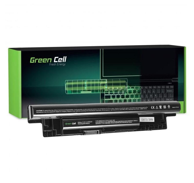 Батерия  за лаптоп GREEN CELL, Dell Inspiron 15 3521 3537 15R 5521 5535 5537 17 3721 5749 17R 5721 5735 5737, 14.8V, 2200mAh