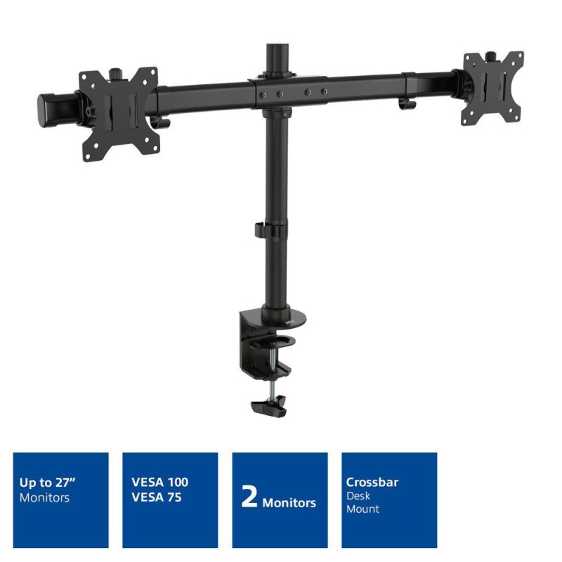 Стойка за 2 мониторa ACT AC8315, за бюро, Регулируема, 27", 10 кг, Черна - Image 6