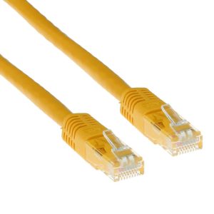 ACT  Мрежов пач кабел cat.6, U/UTP  0.25 м, жълт, булк