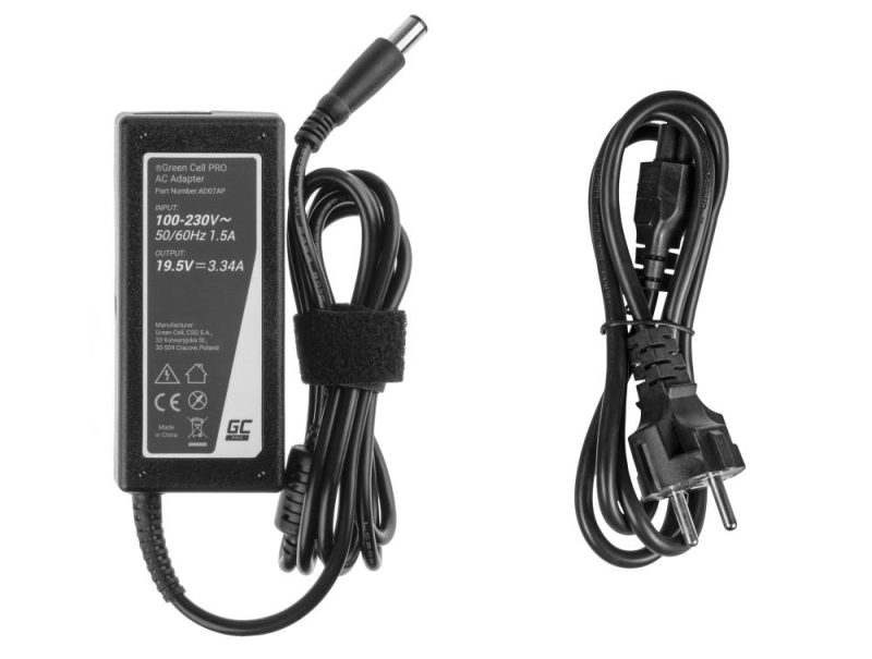Захранване за лаптоп GREEN CELL, AC Adapter за DELL  PRO Charger / AC Adapter 19.5V 3.34A 65W for Dell Latitude E6330 E6410 E6430 E6530 E7440 Inspiron 15 5558 15R N5110 - Image 3