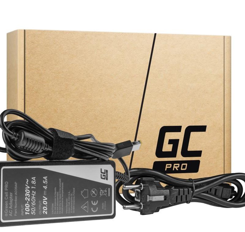 Захранване за лаптоп GREEN CELL, PRO Charger / AC Adapter 20V 4.5A 90W for Lenovo G500 G500s G510 Z51-70 IdeaPad Z510 Z710 ThinkPad T440s T460p T470p
