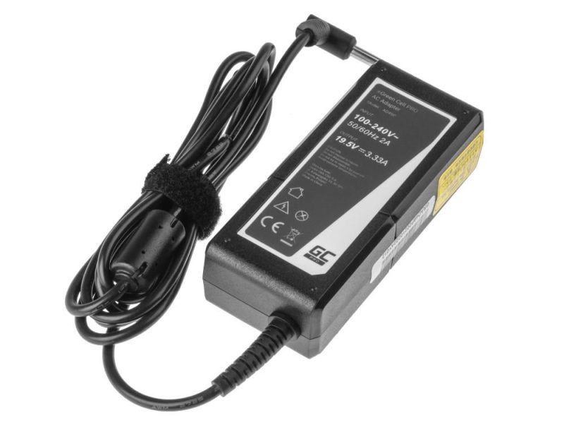 Захранване за лаптоп GREEN CELL, HP PRO Charger / AC Adapter 19.5V 3.33A 65W for HP 250 G2 G3 G4 G5 15-R 15-R100NW 15-R101NW 15-R104NW 15-R233NW  4,5mm- 3,0mm - Image 2