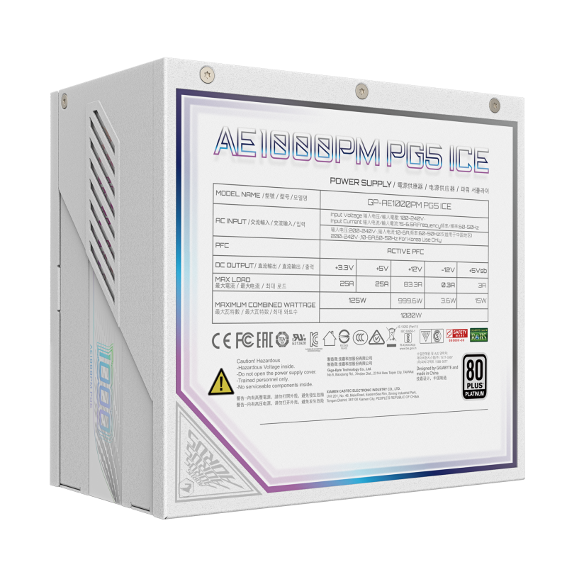 Захранващ блок Gigabyte AORUS ELITE P1000W ICE - Image 6