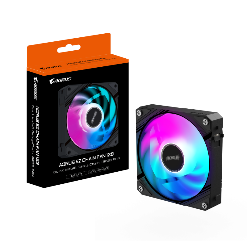 Вентилатор GIGABYTE AORUS EZ CHAIN 120 Black ARGB - Image 7