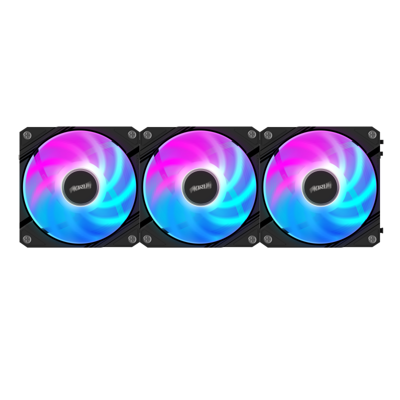 Комплект вентилатори GIGABYTE AORUS EZ CHAIN 120 Black 3-Pack ARGB - Image 4