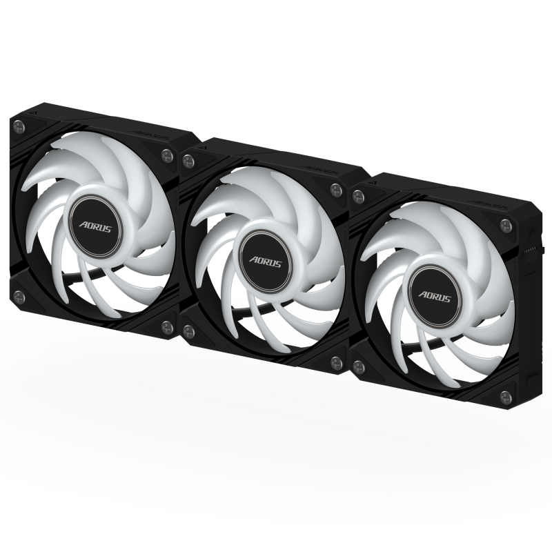 Комплект вентилатори GIGABYTE AORUS EZ CHAIN 120 Black 3-Pack ARGB - Image 5