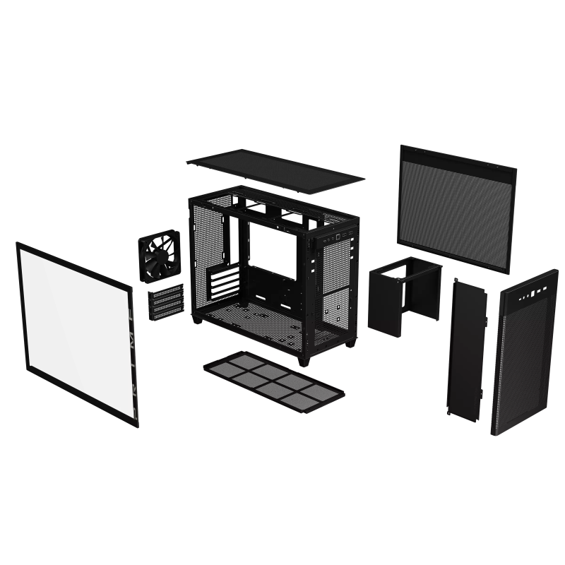 Кутия ASUS PRIME AP201 Tempered Glass, Micro ATX - Black - Image 7