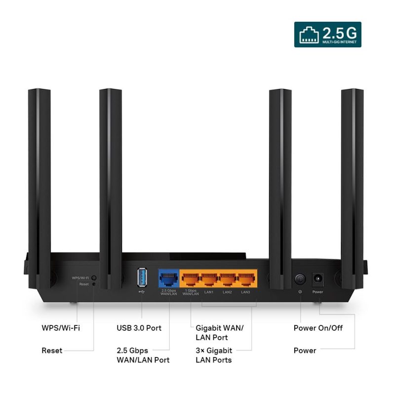 Безжичен рутер TP-Link Archer AX55 Pro, AX3000, Wi-Fi 6, Multi Gigabit - Image 3