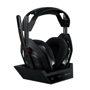 Logitech Astro A50 Lightspeed безжични слушалки със станция , черни