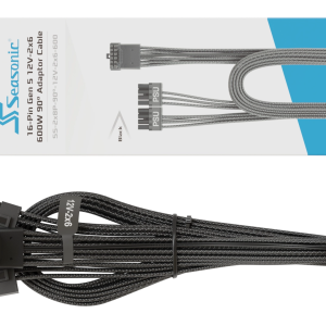 Кабел Seasonic 90° 12VHPWR 600W 16-Pin към 2x8 Pin за Seasonic захранвания - Image 5