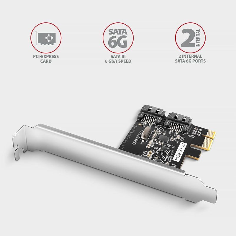 Контролер ESTILLO AXAGON PCES-SJ2, PCI-ex, За 2 бр. вътрешни SATA 6G порта - Image 2