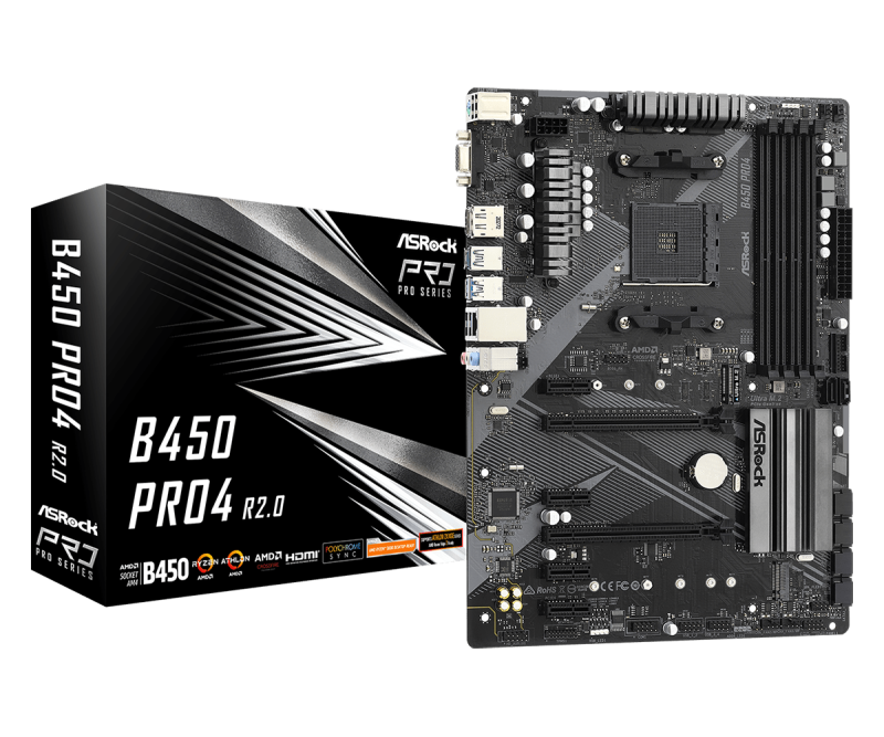 Дънна платка ASRock B450 Pro4 R2.0, AM4, DDR4 - Image 5
