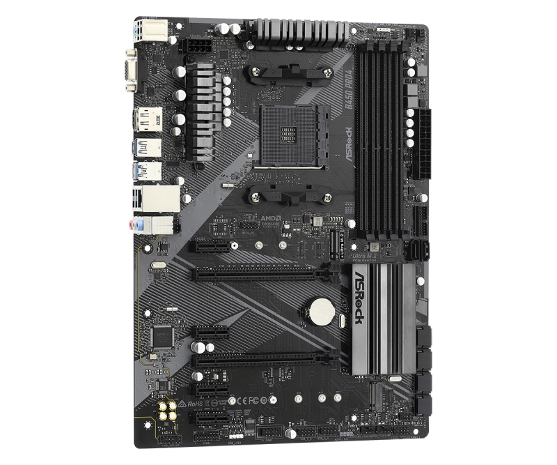 Дънна платка ASRock B450 Pro4 R2.0, AM4, DDR4 - Image 2