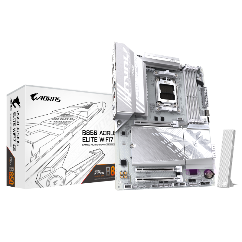 Дънна платка GIGABYTE B850 AORUS ELITE ICE WIFI7 socket AM5 - Image 5
