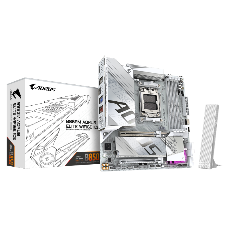 Дънна платка GIGABYTE B850M AORUS ELITE WIF6E ICE socket AM5 - Image 5
