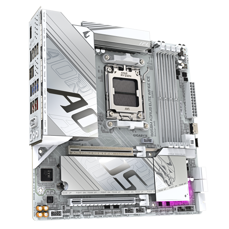 Дънна платка GIGABYTE B850M AORUS ELITE WIF6E ICE socket AM5 - Image 2