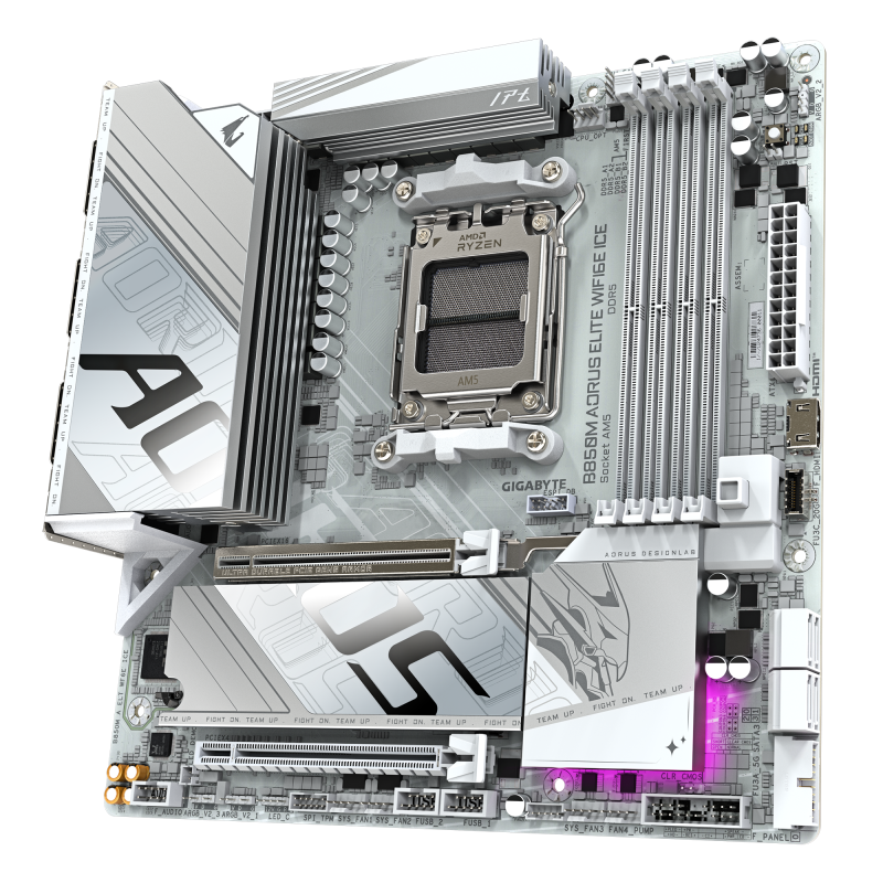 Дънна платка GIGABYTE B850M AORUS ELITE WIF6E ICE socket AM5 - Image 3