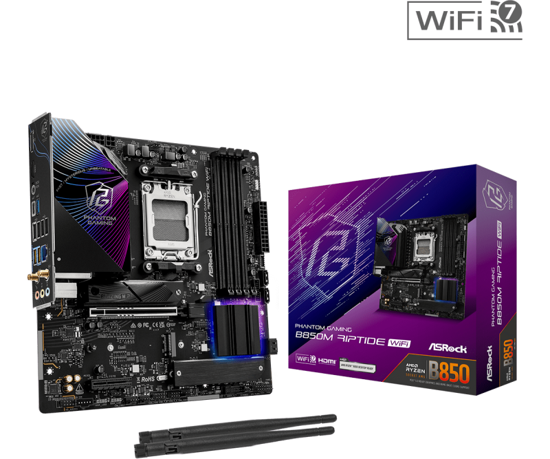 Дънна платка ASRock B850M RIPTIDE WIFI7 socket AM5 - Image 5