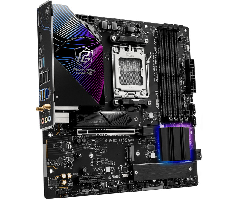 Дънна платка ASRock B850M RIPTIDE WIFI7 socket AM5 - Image 2