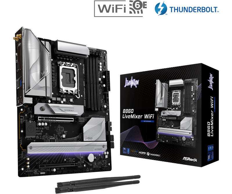 Дънна платка ASRock B860 LiveMixer WIFI 6E, LGA 1851 - Image 5