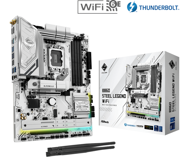 Дънна платка ASRock B860 STEEL LEGEND WIFI 6E, LGA 1851 - Image 5