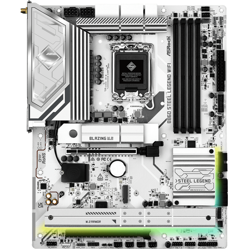 Дънна платка ASRock B860 STEEL LEGEND WIFI 6E, LGA 1851