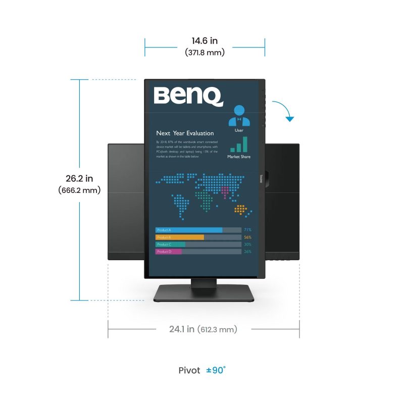 Монитор BenQ BL2786TC, 27", IPS, 1920x1080, 100Hz, Speaker 2 x 2W - Image 8