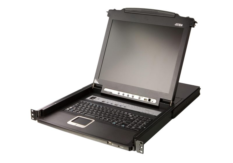 KVM Конзола ATEN CL5716M, 17" 16-Port PS/2-USB VGA Single Rail LCD KVM Switch - Image 2