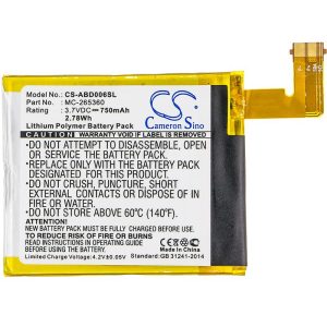 Батерия за електронна книга AMAZON S2011-001-S KINDLE 4, 5, 6   CS-ABD006SL  3,7V  750mAh LiPo CAMERON SINO - Image 3