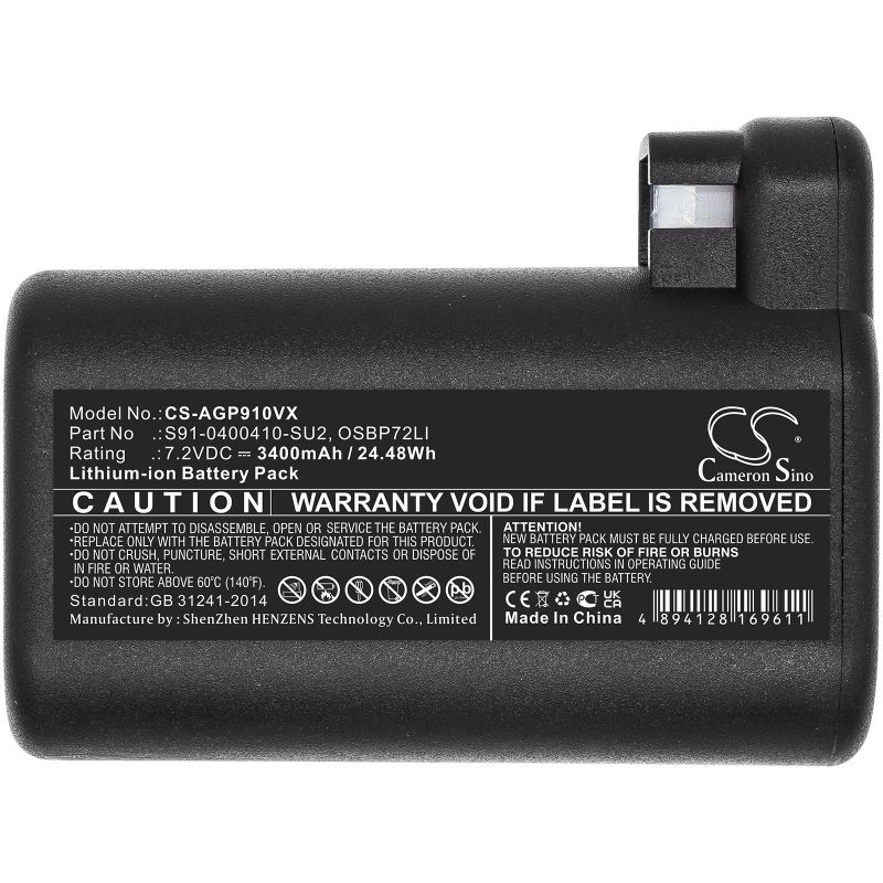 Батерия за прахосмукачка ELECTROLUX 900257877, Osiris, RX8, RX9; AEG 900258195  LiIon 7,2V 3400mAh CAMERON SINO - Image 3