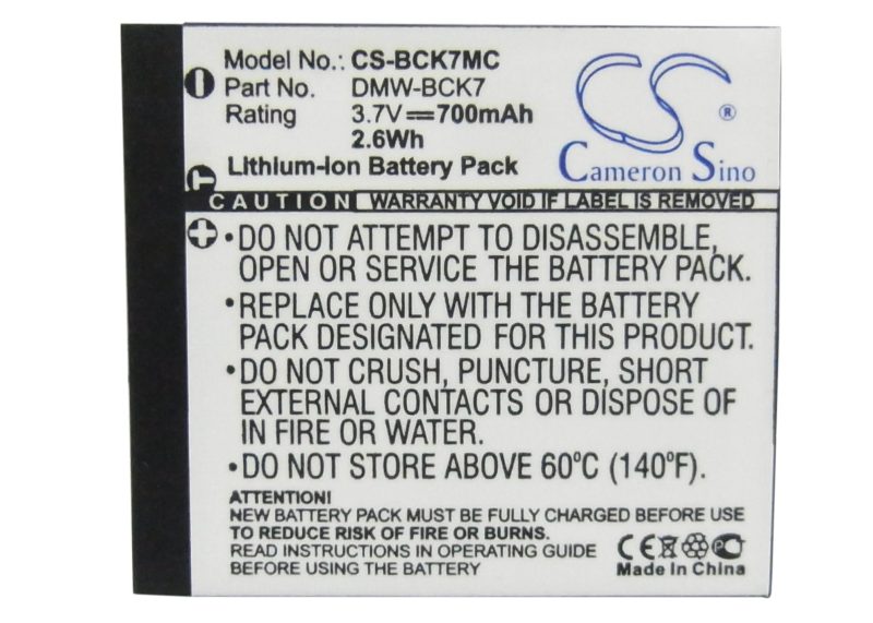 Батерия за камера Panasonic Lumix DMC-S3 3.7V 700 mAh DMW-BCK7 Cameron Sino - Image 4