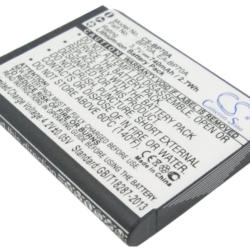 Батерия за фотоапарат Samsung BP70A, Li-Ion 3.7V, 740mAh, Cameron Sino