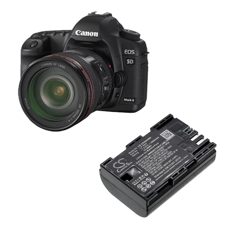 Батерия за фотоапарат CANON EOS 5D, EOS 60D LiIon 7.2V 2000mAh  Cameron Sino - Image 2
