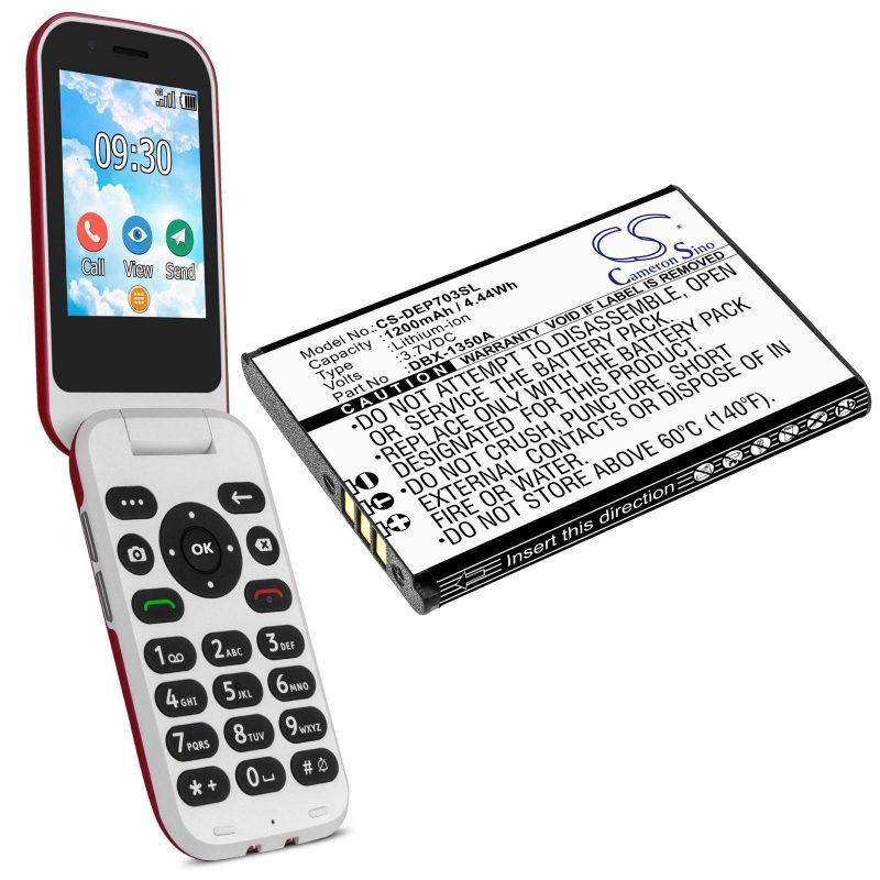 Батерия за мобилен телефон  DORO 7030, 7031, 7080, DFC-0270  DBX-1350A LiIon 3,7V 1200mAh CAMERON SINO - Image 2