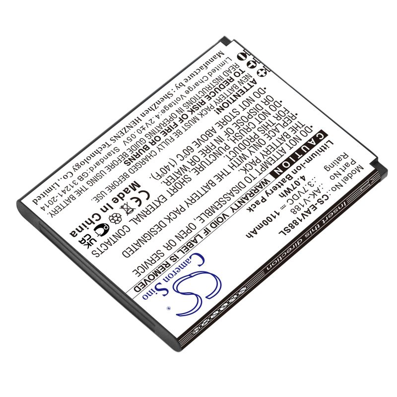 Батерия за мобилен телефон EMPORIA Touch Smart, Touch Smart 2, Touchsmart V188  AK-V188   LiIon 3,7V 1100mAh CAMERON SINO - Image 2