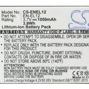 Батерия за апарат NIKON EN-EL12  Li-Ion 3.7V 1050mAh Cameron Sino