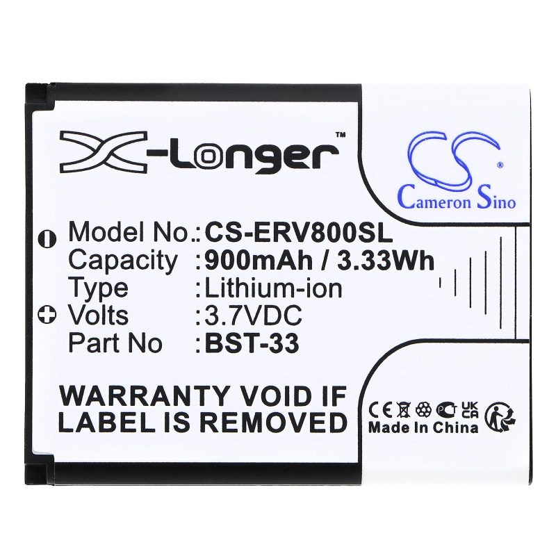 Батерия за мобилен телефон Sony Z800, G700, K800i, Z750 BST-33 LiIon  3,7V 900 mA Cameron Sino - Image 3