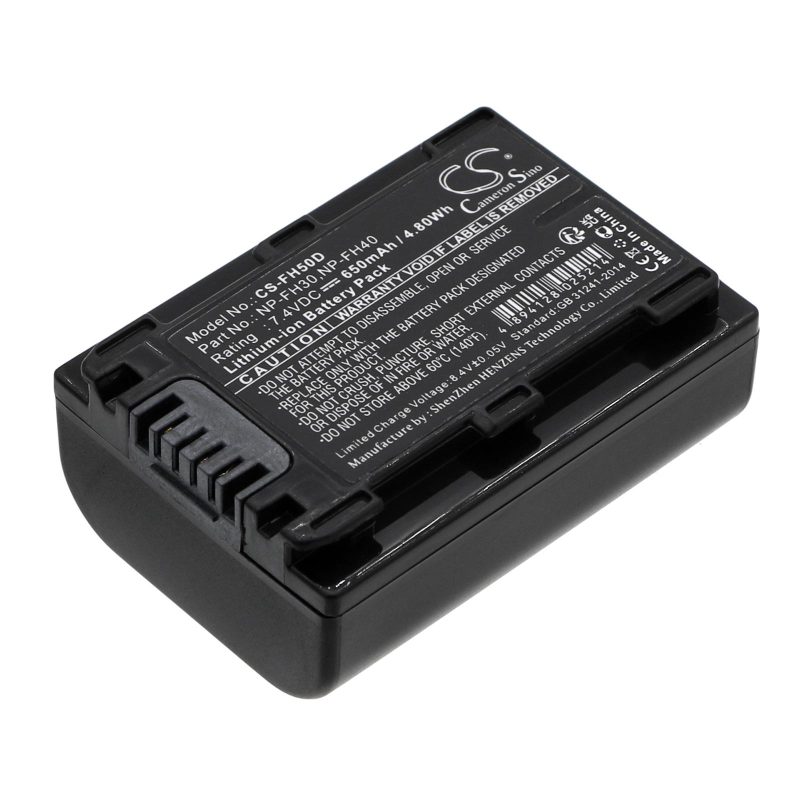 Батерия за фотоапарат /камера SONY NP-FH50D LiION  7,4V 650mAh  Cameron Sino - Image 3