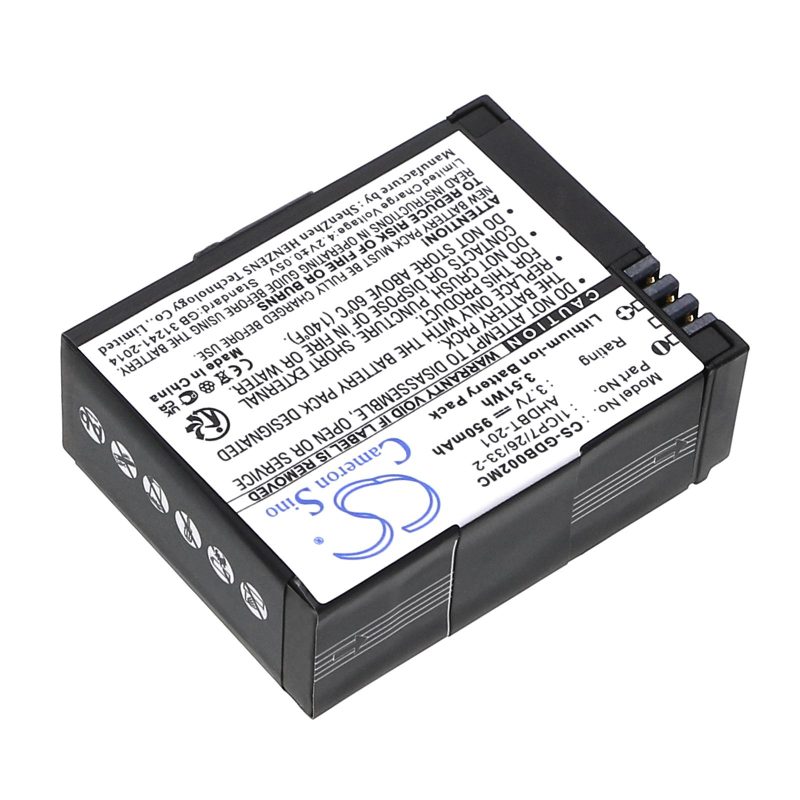Батерия за камера GO PRO Hero 3; HERO 3 Plus  AHDBT-201  3,7V 950mAh LIIon Cameron Sino - Image 3