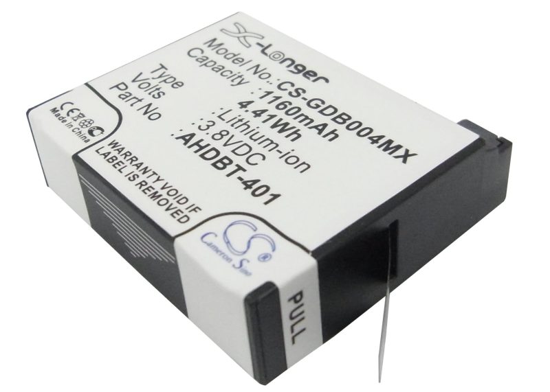 Батерия за камера GOPRO Hero 4; HERO 4 Plus  AHDBT-401  3,8V 1160mAh   LIIon Cameron Sino