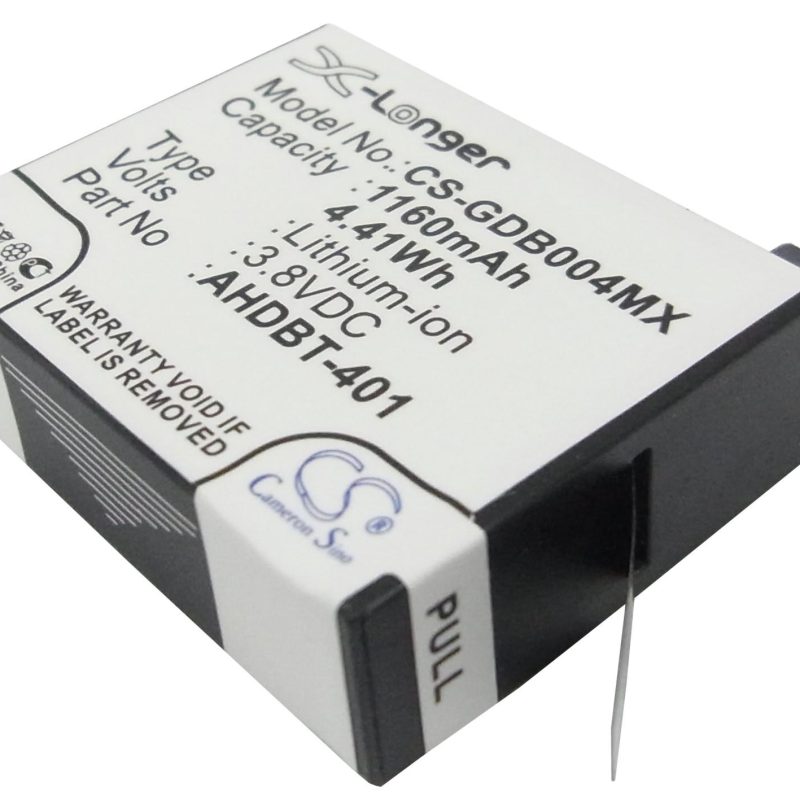 Батерия за камера GOPRO Hero 4; HERO 4 Plus  AHDBT-401  3,8V 1160mAh   LIIon Cameron Sino