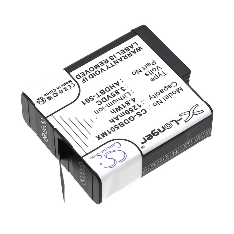 Батерия за камера GOPRO Hero 5; Hero 6; Hero 7; Hero 8   AHDBT-501  3,85V 1250mAh   LIIon Cameron Sino - Image 4