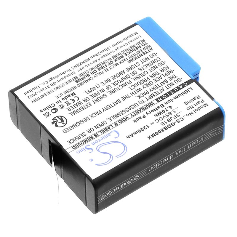 Батерия за камера GOPRO Hero 5; HERO 6; Hero 7; Hero 8  AABAT-001  3,85V 1220mAh   LIIon Cameron Sino - Image 4