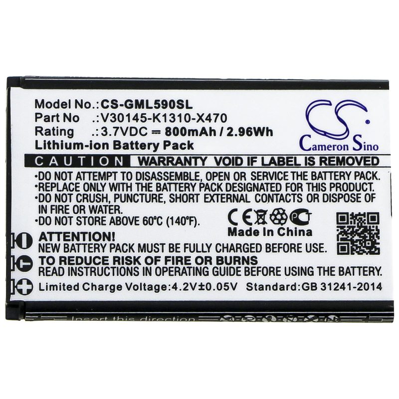 Батерия за мобилен телефон Gigaset GL390, GL590 V30145-K1310-X470  LiIon 3,7V 800mAh CAMERON SINO - Image 3